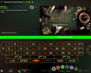 Live roulette en direct de l'Hippodrome Casino de Londres