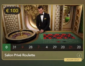 Live Roulette Salon Prive pour joueurs VIP