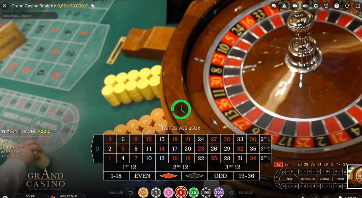 Croupier au Grand Casino Roulette