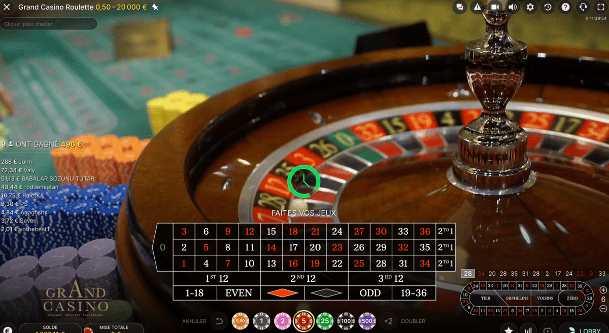 Roue de Grand Casino Roulette